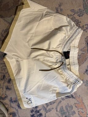 Jordan Women's Cream Athletic Shorts with Tan Trim